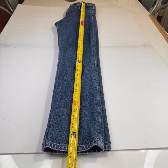 Reformation Jeans Women's Size 25 Blue Cotton Lisa High Rise Straight Stretch - Picture 12 of 16